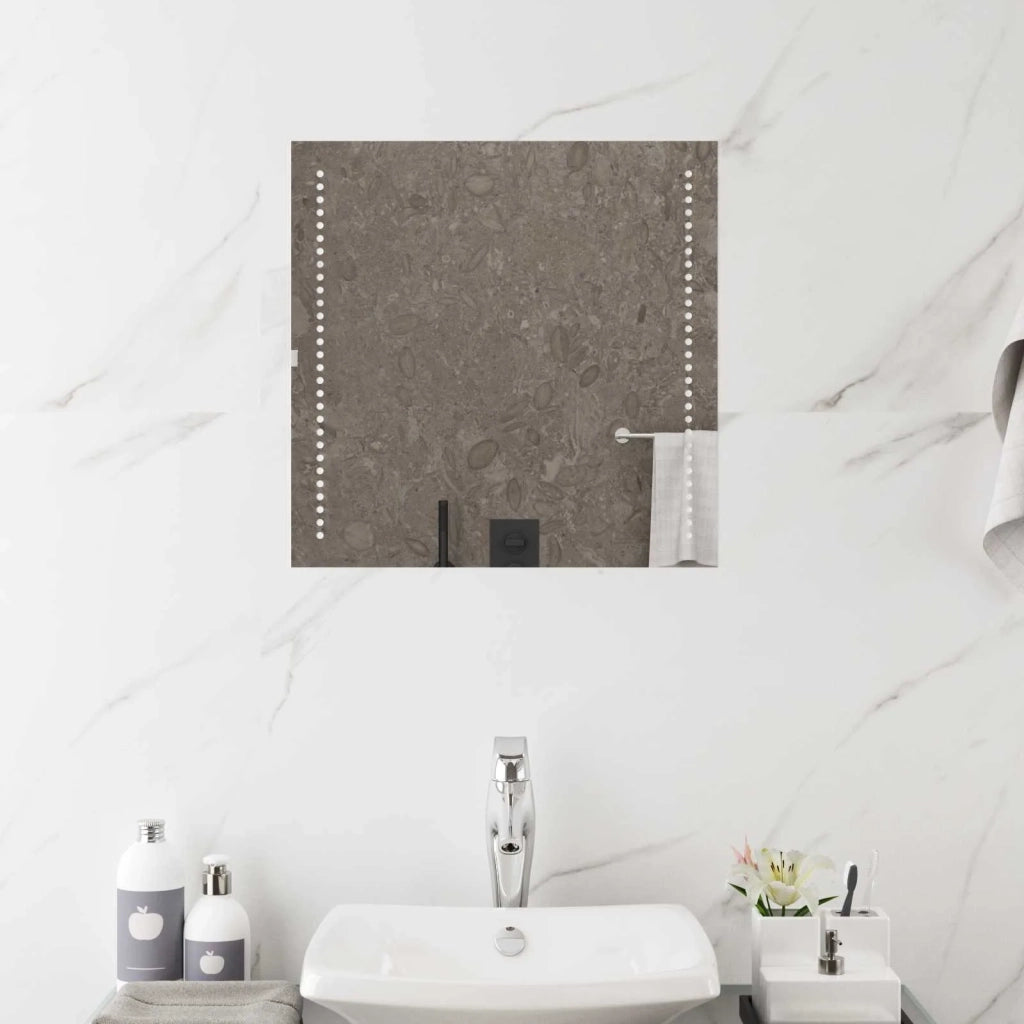Specchio da bagno LED Trasparente 50 x 50 cm vetro temperato 42045770