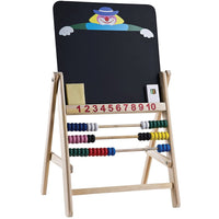 Lavagna per Bambini con Cavalletto e Pallottoliere in Legno H69 Kids Joy Gioca e Scrivi