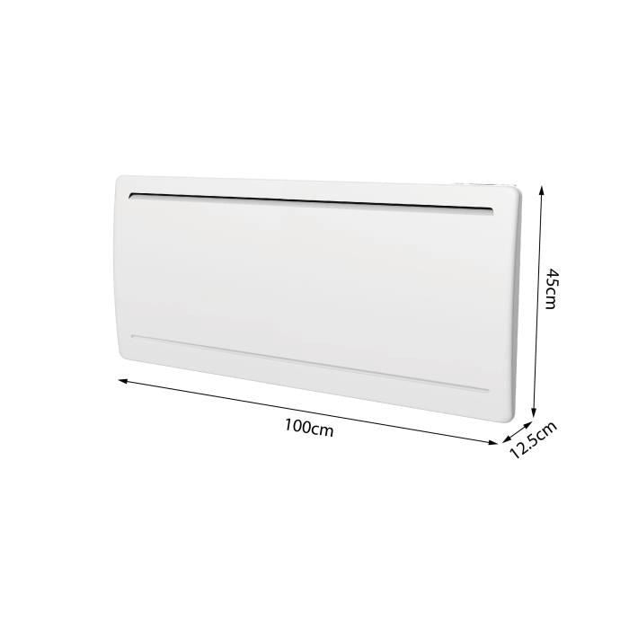 Radiatore elettrico fisso con asciugatura inerzia in ceramica 2000 W Oceanic Ruby - Design Galbed - Bianco - NF