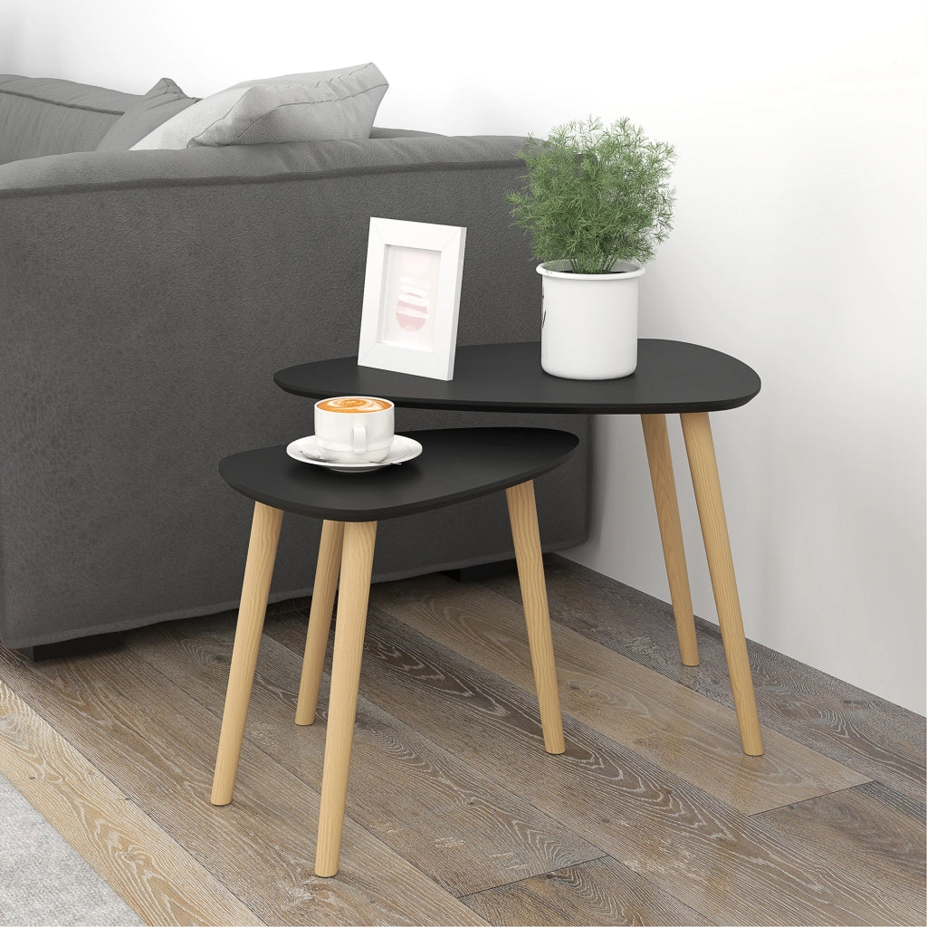 Tavolino da caff¨¨ gigogne ¨C zephmum ¨C nero, legno