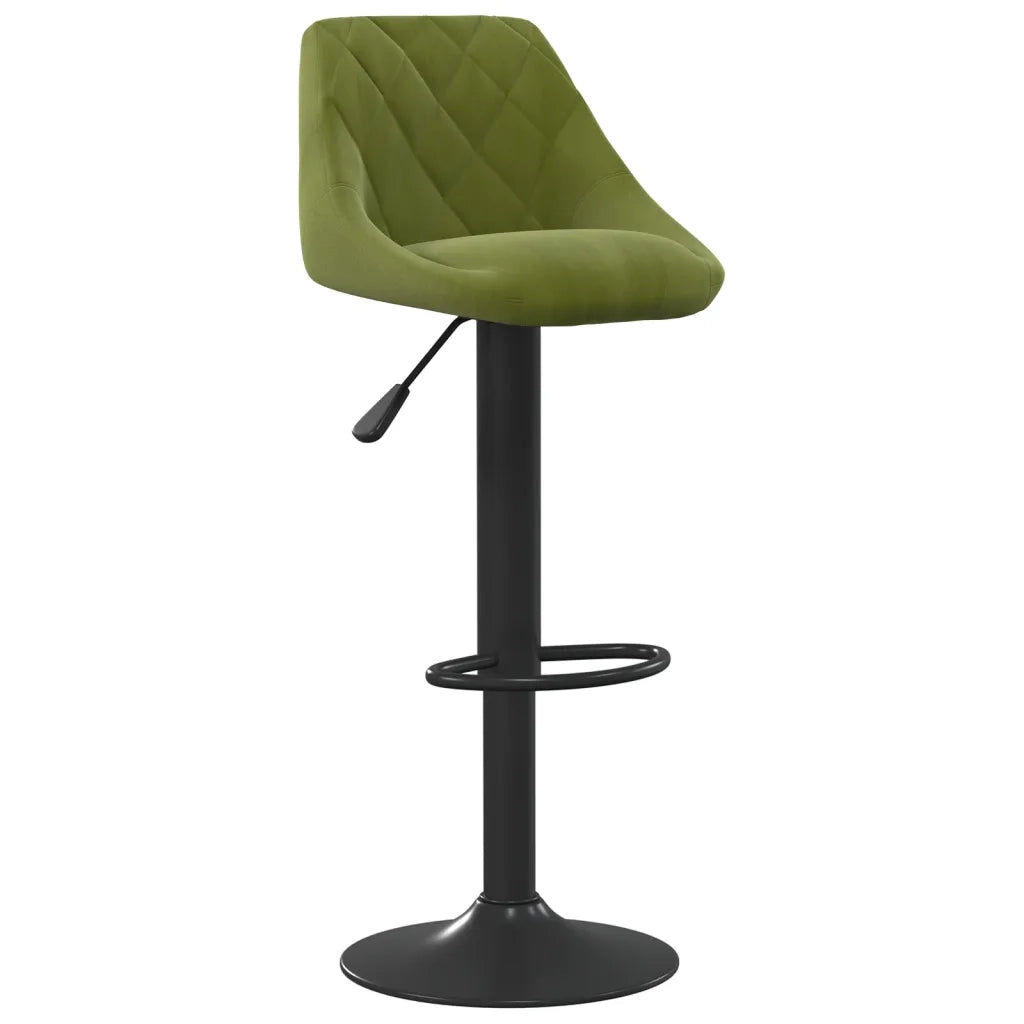 Sgabelli da Bar 2 pz Verde Chiaro in Velluto 335351