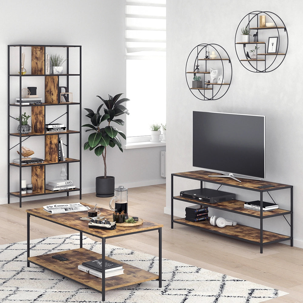 Vicco Libreria da parete Legno antico 55 x 55 cm Rotondo