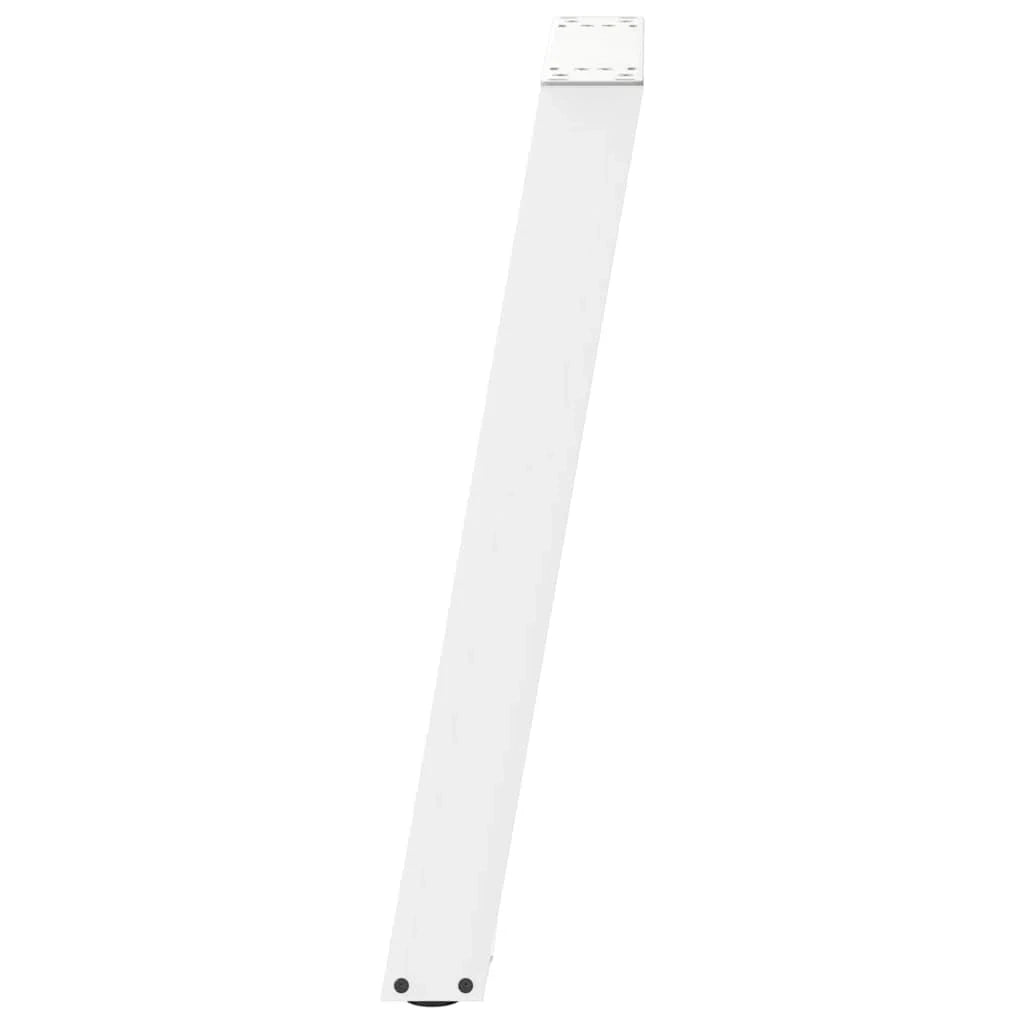 Set di 2 gambe per tavolo consolle a forma di U angolate 28 x 72-73 cm con piedini livellatori in acciaio verniciato a polvere bianco 02_0057060