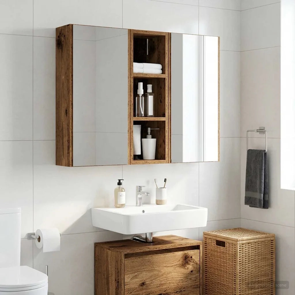 Armadio da bagno a muro Legno vecchio 20 x 16 x 62,5 cm 889309