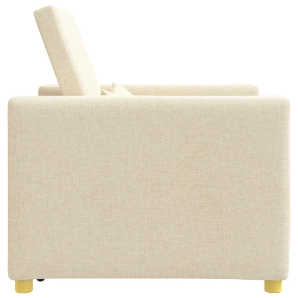 Divano letto estraibile singolo Crema 90 x 165 x 87 cm Tessuto 42002691