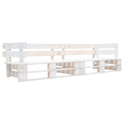 Divano da giardino in pallet a 2 posti 220 x 66 x 55 cm legno bianco 02_0011861