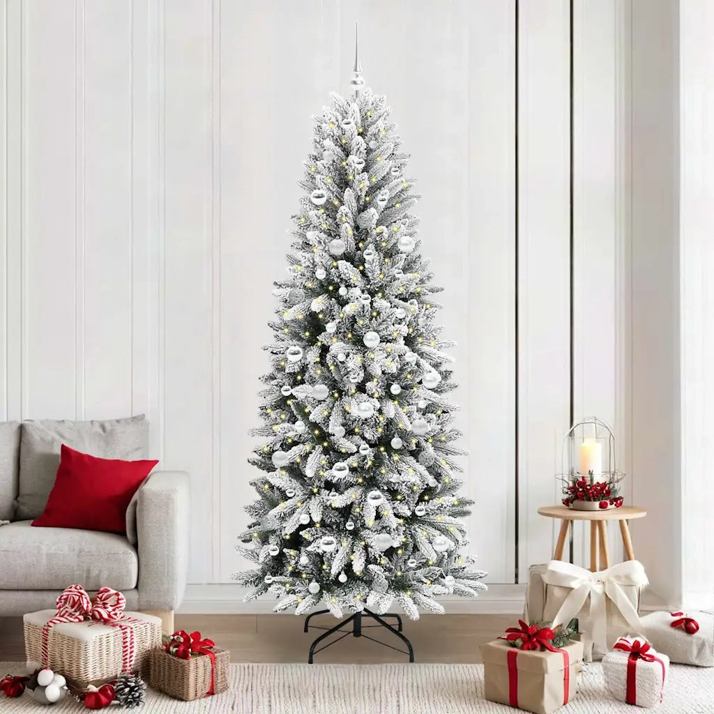 Albero di Natale artificiale con 300 LED Bianco 210 cm 3396062