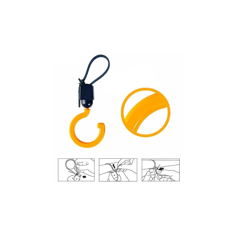 Trade Shop - Gancio Multiuso Orientabile Set 3 Coppie Portata 3kg Appendino Per Carrozzino -