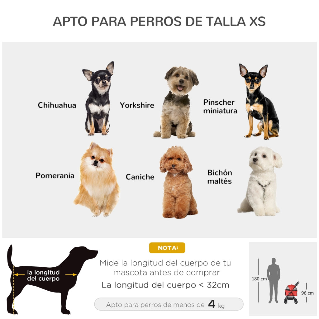 Casetta per Cani Piccoli con Ruote e Finestre ¨C Zephmum ¨C Rosso 67x45x96 cm