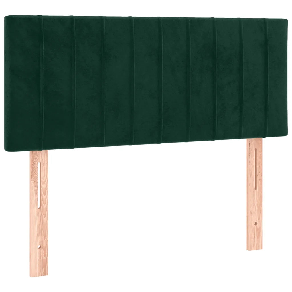 Letto a Molle con Materasso e LED Verde Scuro 120x190cm Velluto 3270168