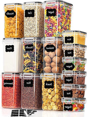 Set di Contenitori di Stoccaggio Aereostatici da 15 - Box di Stoccaggio per Cucina per Farina Cereali Zucchero