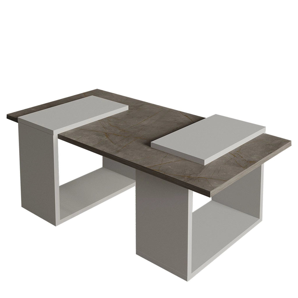 Tavolino in legno "Matris" - 90 x 46 x 37 cm - Grigio