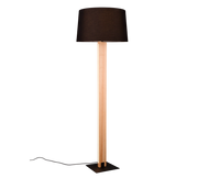 Piantana touch, metallo e legno, nero, H 150 cm, Rahul