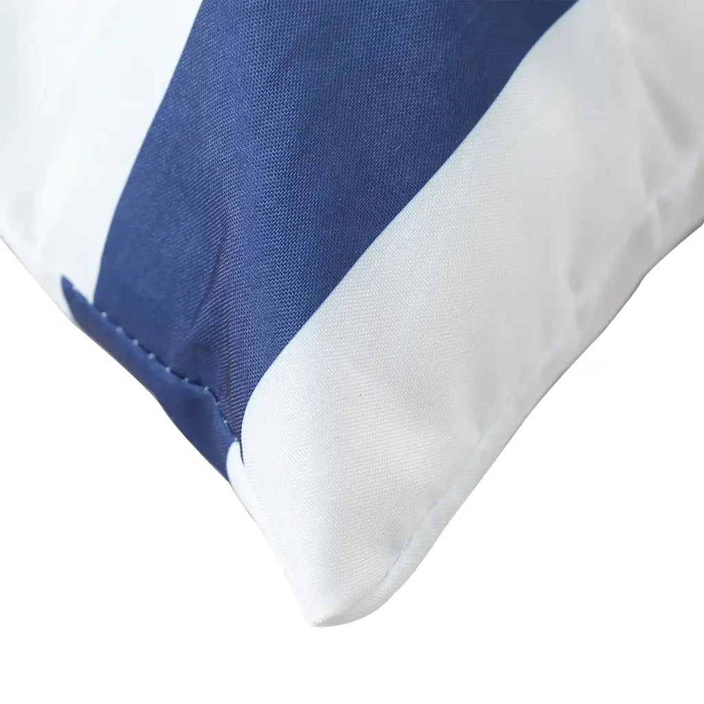 Cuscini per Pallet 3 pz | Cuscini per sedie Strisce Blu e Bianche Tessuto Oxford