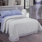 Trade Shop - Trapunta Matrimoniale Alta Qualità Con Ricamo Al Bordo Colore Fantasia Casuale -