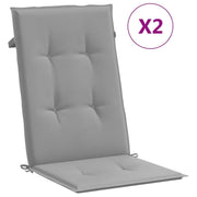 Cuscini per Sedie 2 pz | Cuscini per sedie Grigi 120x50x3 cm in Tessuto