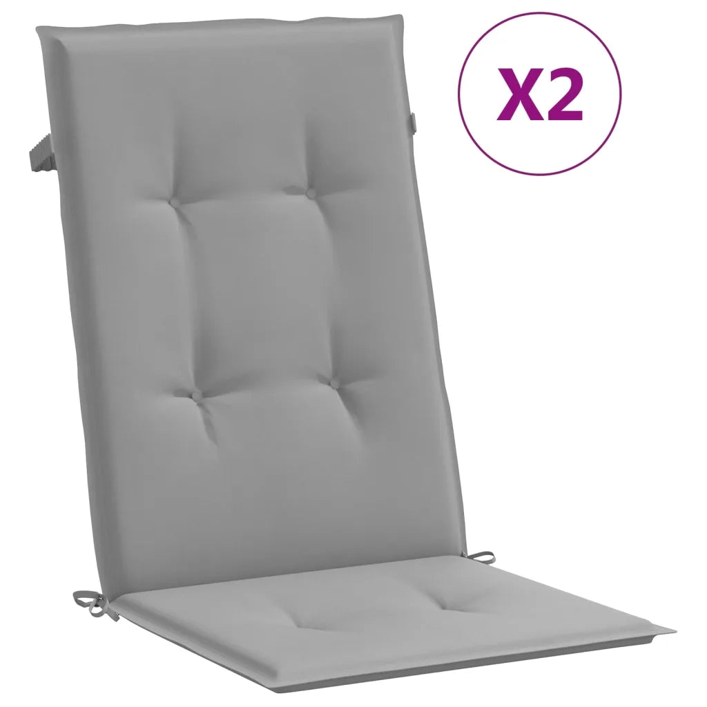Cuscini per Sedie 2 pz | Cuscini per sedie Grigi 120x50x3 cm in Tessuto