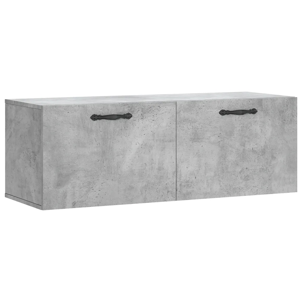 Armadietto a Muro | Mobile a Parete Grigio Cemento 100x36,5x35 cm Legno Multistrato