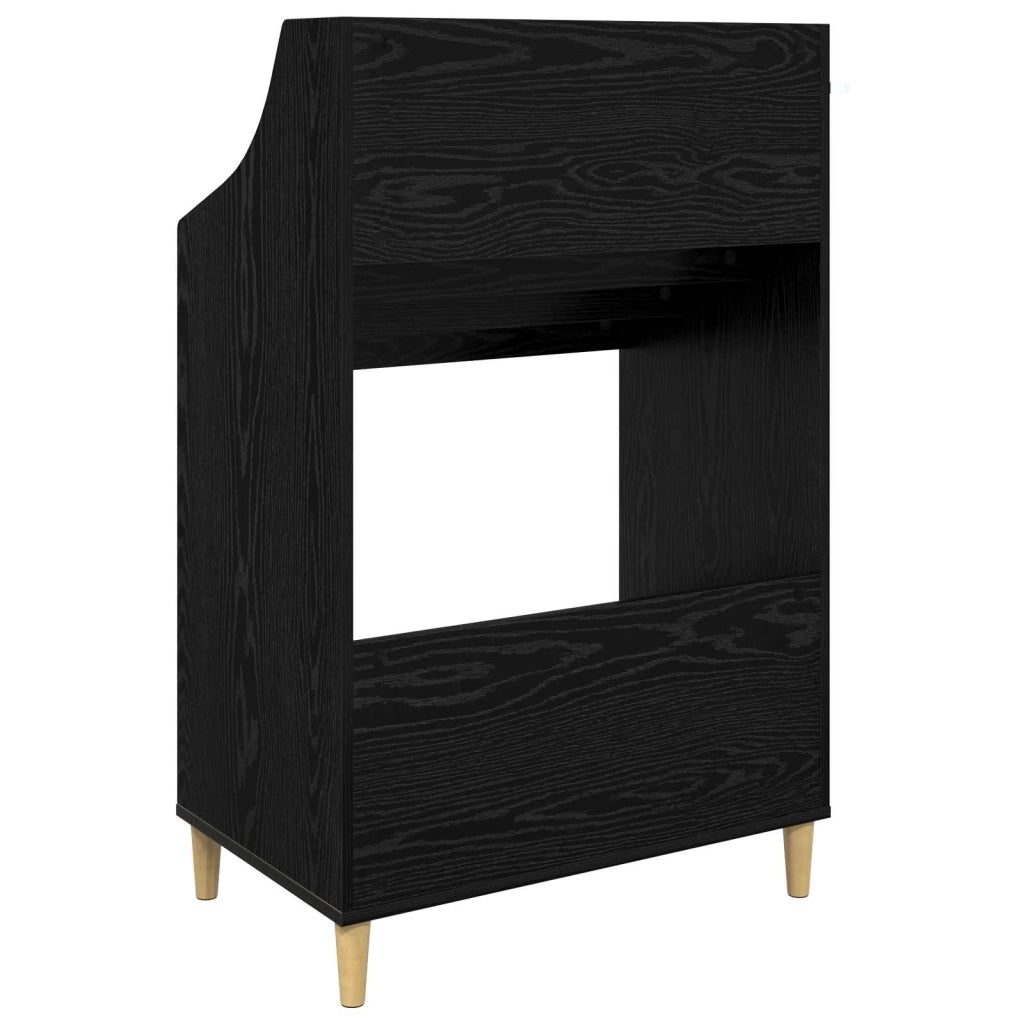 Scaffali per Media Rovere Nero 70,5 x 46 x 112 cm 8012899