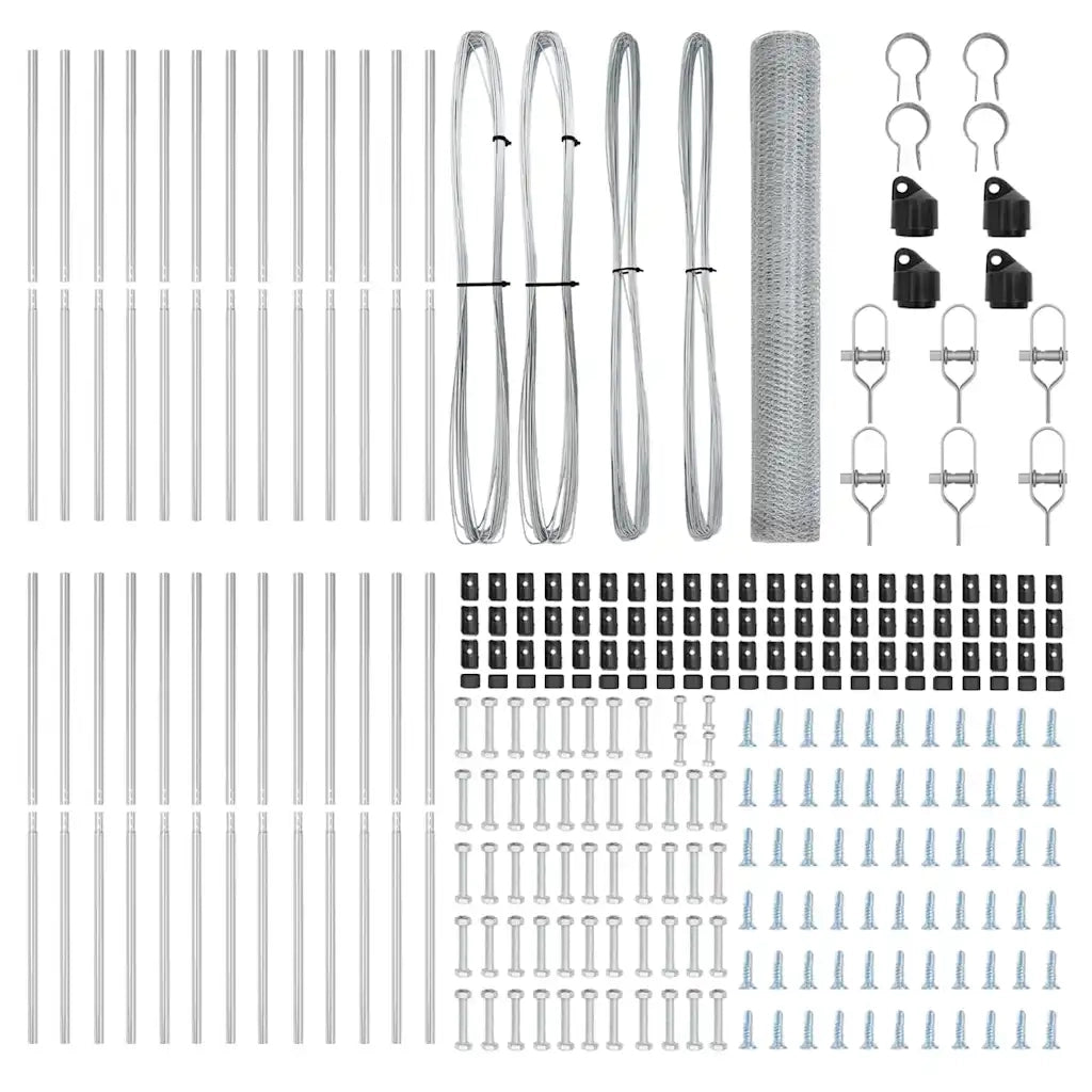 Palo della recinzione Argento 50 x 1,4 m (rete 25 mm) Acciaio