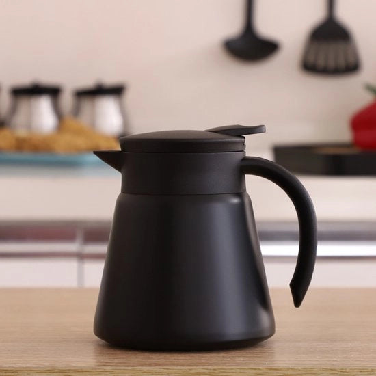 Tazza di caffè isolata in acciaio inossidabile 680 ml - Tazza termica a doppia parete a vuoto per il contenimento di bevande calde e fredde, multifunzionale per caffè, tè, latte e bevande (nero)