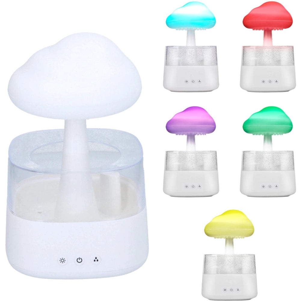 Umidificatore Ambiente Diffusore di Aromi Oli Essenziali e LED Funzione Pioggia