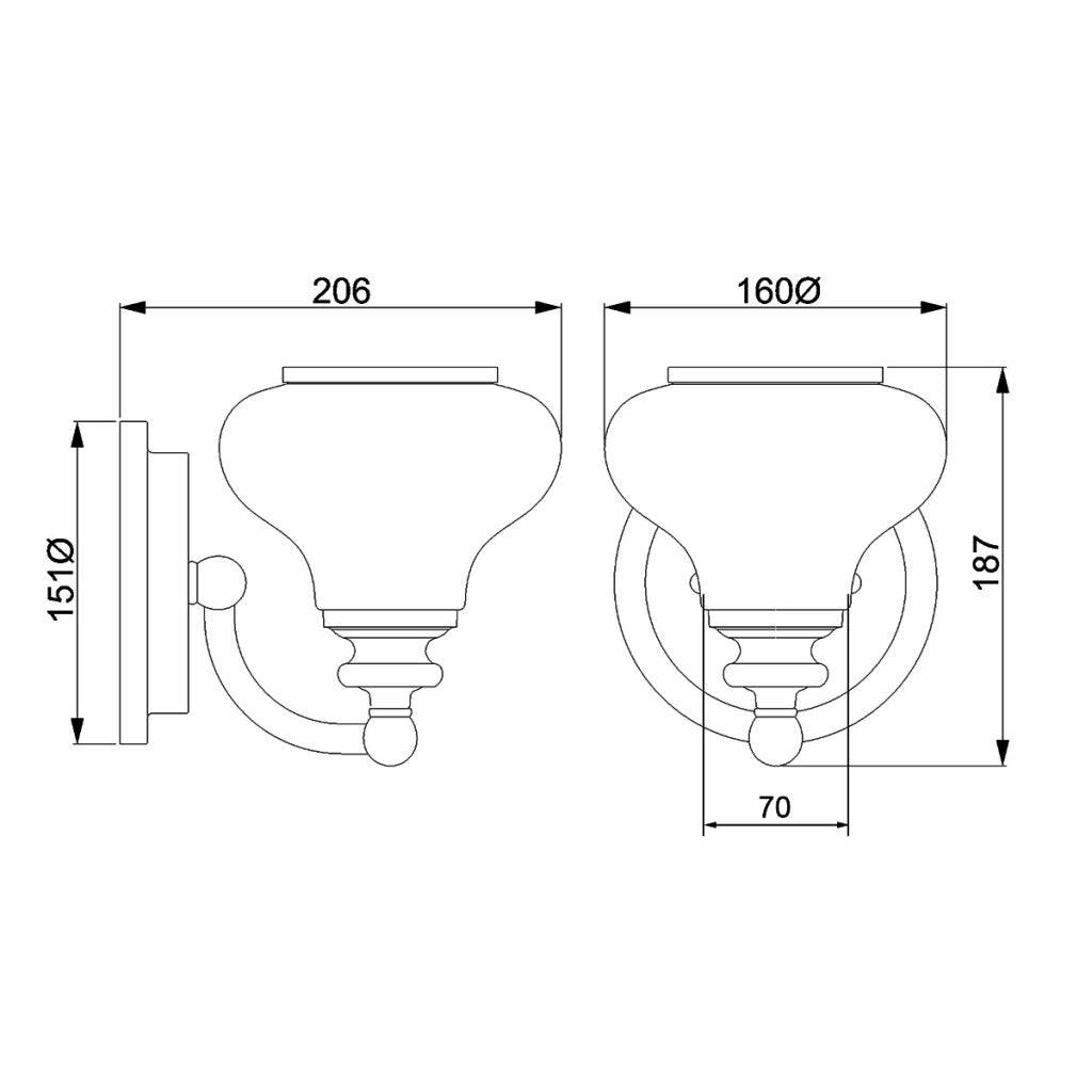 Applique bagno Ainsley Hinkley cromo 16cm G9 3W IP44