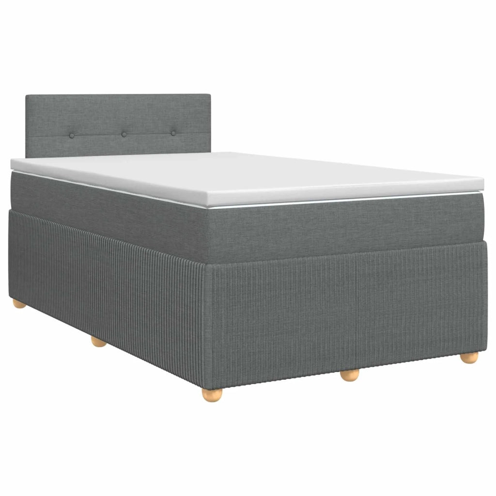 Letto box spring con materasso Grigio Scuro 120 x 200 cm 3451441