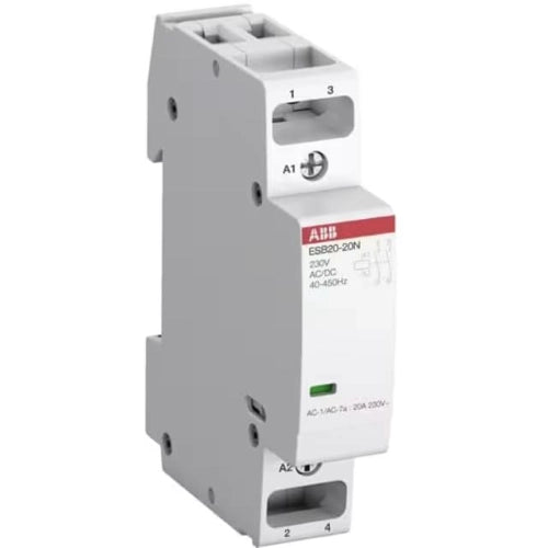 ABB ESB20-20N-01 24V C.C./C.A. CONTATTORE MODULARE - COMANDO AUTOMATICO - 2 CONTATTI N.A.