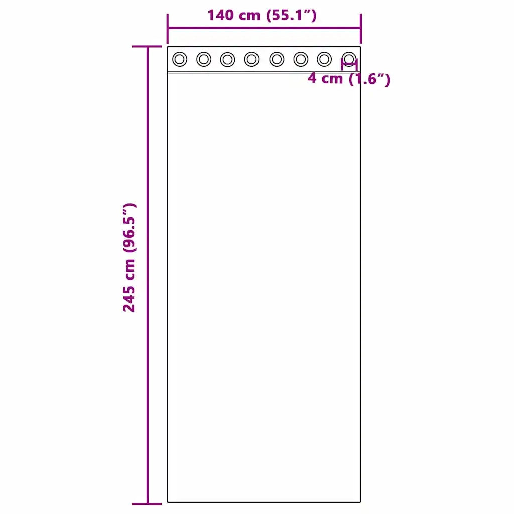 Tende Blackout con Anelli 2 pcs Turchese 245 x 140 cm 4107421