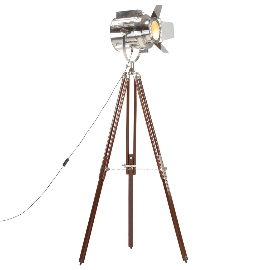 Lampada a Treppiede a Pavimento Legno Massello di Mango 180 cm cod mxl 65407