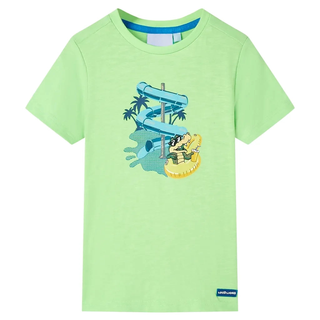 Maglietta da Bambino Verde Neon 128 12472