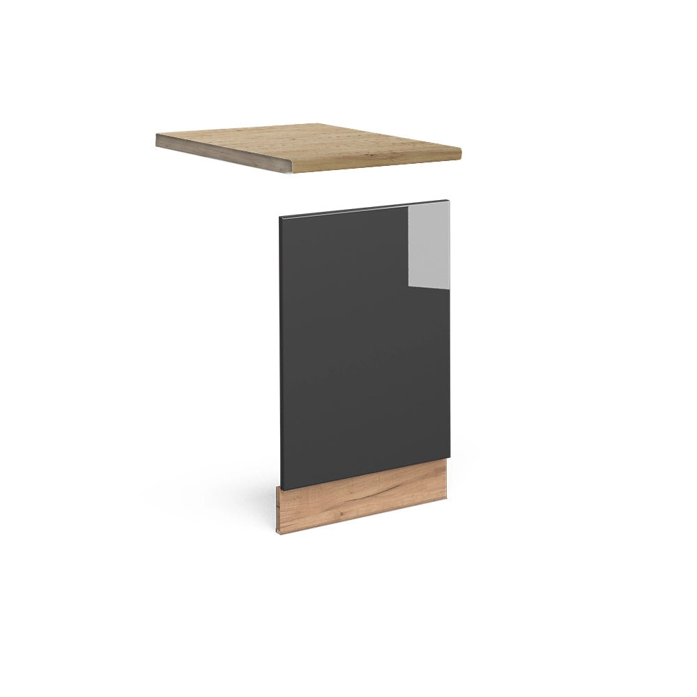Pannello frontale Fame-Line Antracite lucido/Rovere dorato 45 cm, PL Rovere Vicco