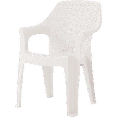 SEDIA RATTAN THERA + BRACCIOLI DOMUS  PP BIANCO CM 58X75 H.CM 85