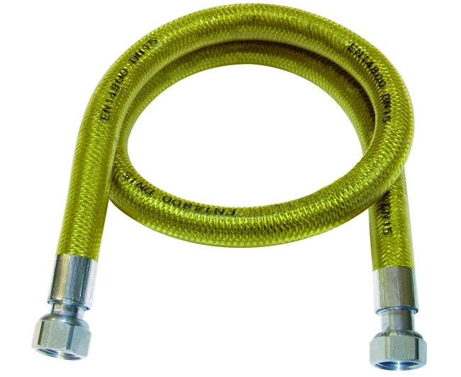 FLESSIBILE INOX RIVESTITO PER GAS EN 14800 F.F. MM 1000    Idroweb