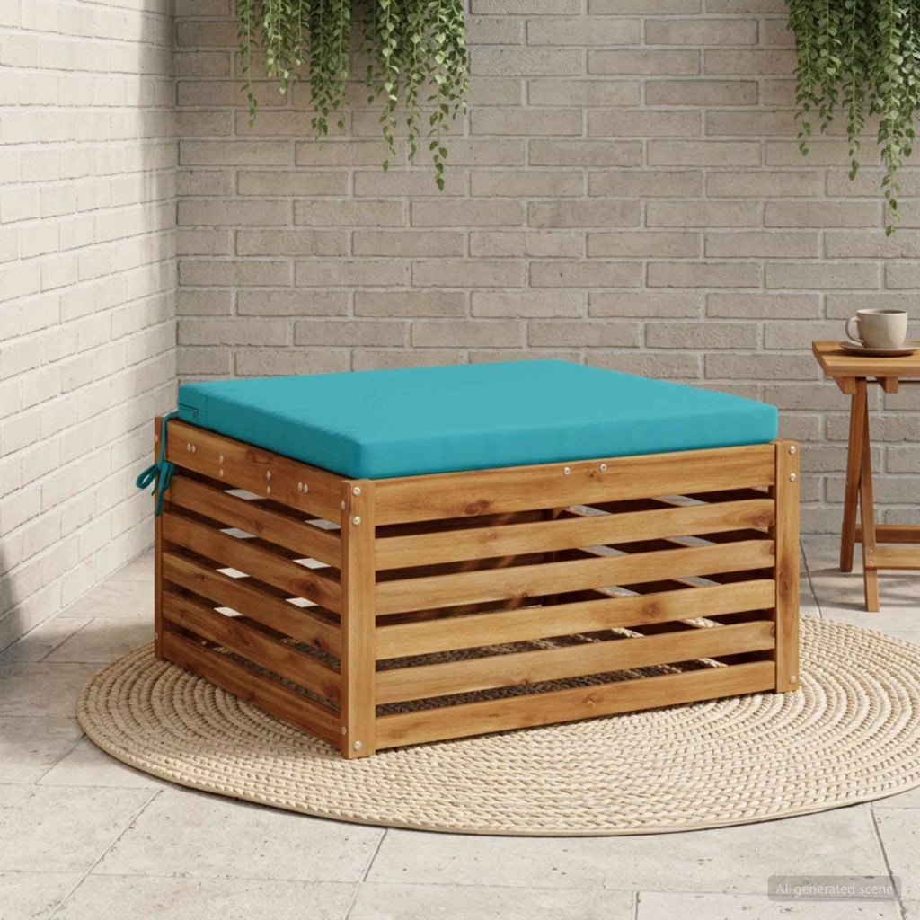 Cuscino per Sedia in Unico Pezzo SOEST 100% Poliestere Turchese 944871