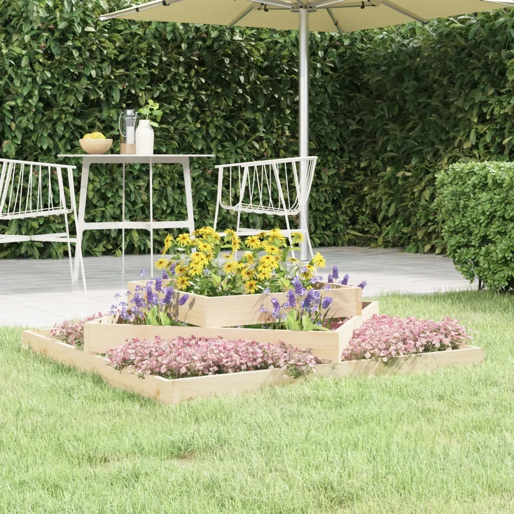 Fioriera 112x112x27 cm in Legno Massello di Pino 823885