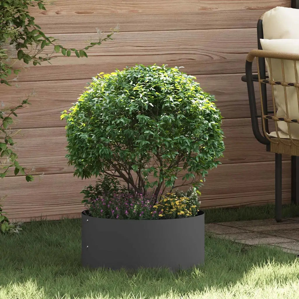 Anello per vaso-Supporto per Vaso Nero 40 x 40 x 20 cm Acciaio laminato a freddo