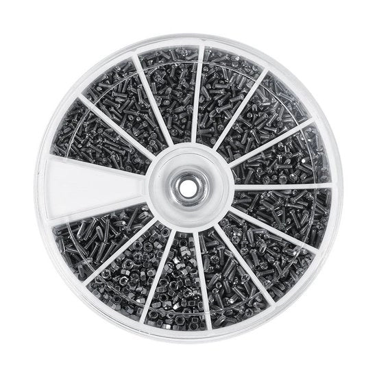 600 pezzi, acciaio inossidabile, assortimento per occhiali, orologio, elettronica - M1, M1.2, M1.4, M1.6