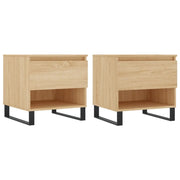 2 pz Tavolini salotto | Tavolino da caff¨¨ | Tavolino da Soggiorno Rovere Sonoma 50x46x50cm Legno Multistrato