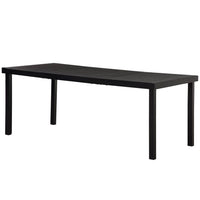 Tavolo da Pranzo da Giardino per 8 Persone in Alluminio e Plastica Nero