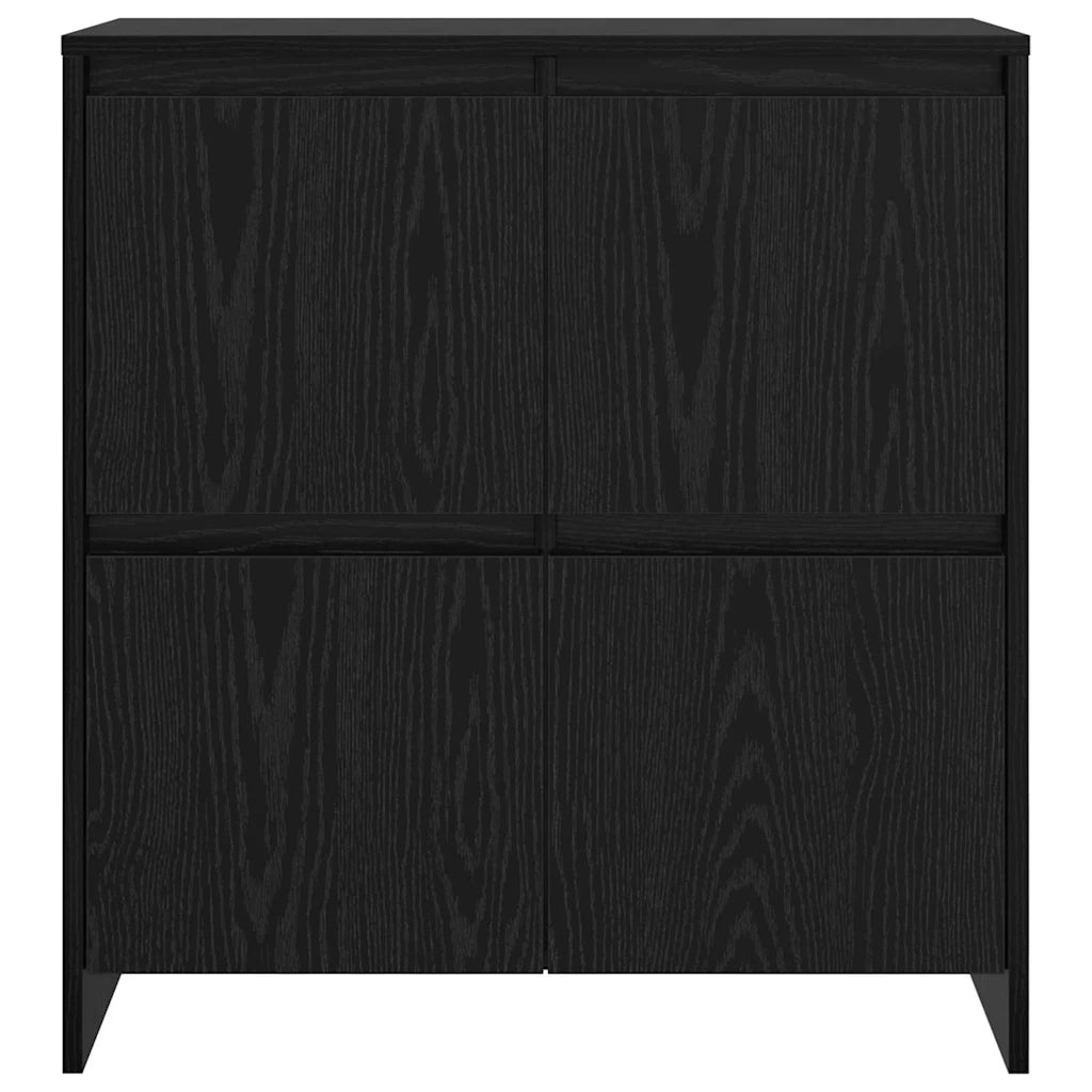 vidaXL Credenza Rovere nero 70 x 41 x 75 cm Legno multistrato