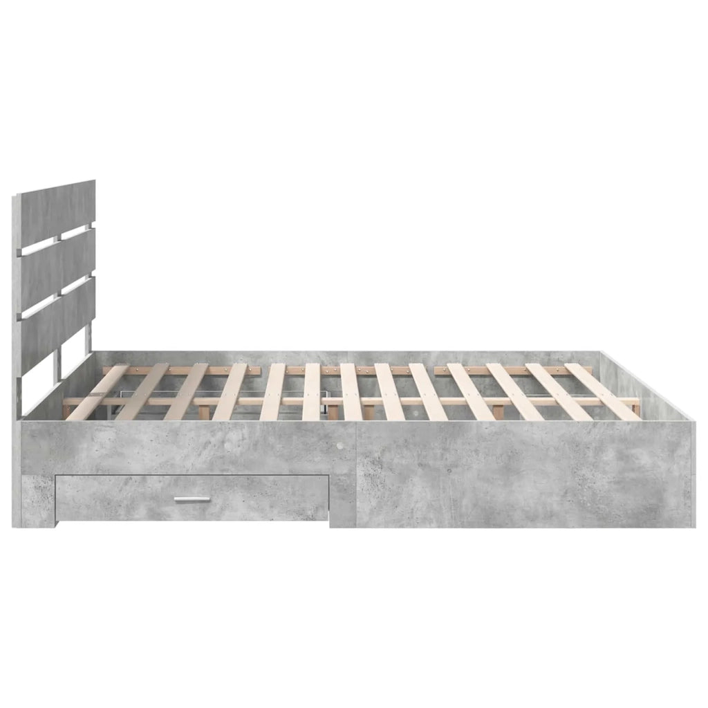 Struttura del letto con cassetto Grigio cemento 180 x 200 cm 3411946