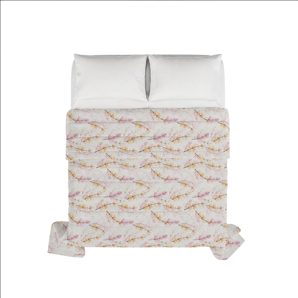 Trapuntino Estivo Karma Singolo 160x240 cm in Poliestere Bouquet Rosa