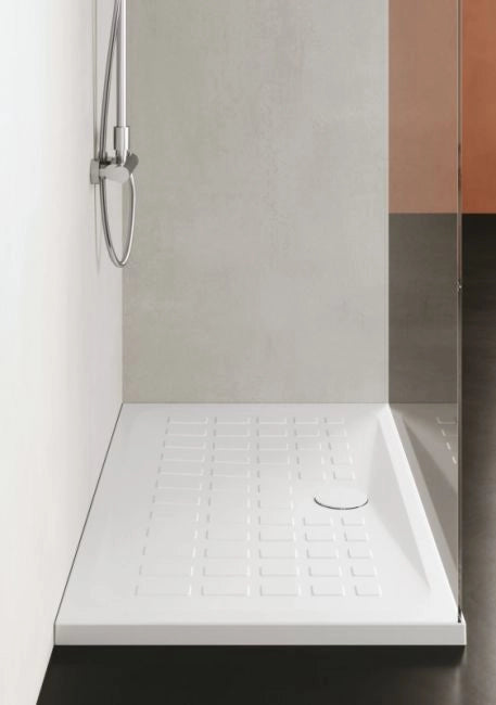Piatto doccia in ceramica alto 4 cm - Cube by Azzurra Ceramiche - Misura: 80 x 120 x 4h