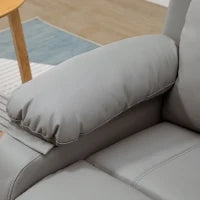 Poltrona Relax Elettrica e Alzapersona Reclinabile fino 160° con Telecomando, in Similpelle - Grigio