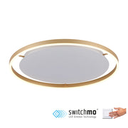 Plafoniera LED rotonda 58,5 cm 28W ottone Paul Neuhaus