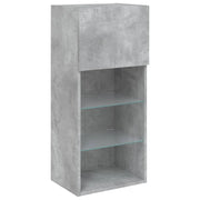 Mobile TV multimediale scaffale TV credenza mobile TV sala da pranzo soggiorno camera da letto con luci LED 40,5 x 30 x 90 cm grigio 02_0026603