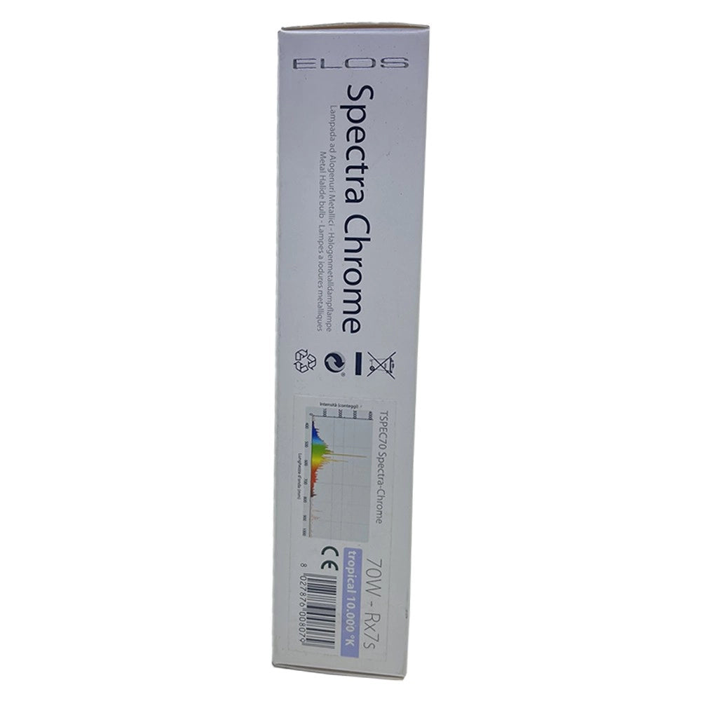 Elos Spectra HQI 70 watt Attacco RX7s - 10000 °K - Lampada ad Alogenuri Metallici