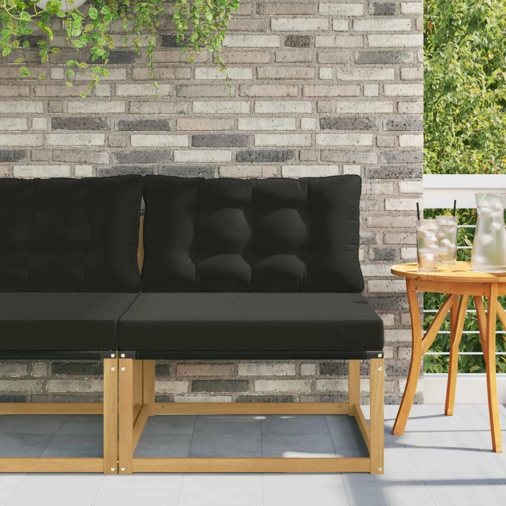 Divano centrale per esterno-Divano componibile Bianco 79 x 83 x 73 cm acciaio 602951